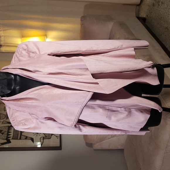 Mote Jackets & Blazers - Mote pink faux suede jacket